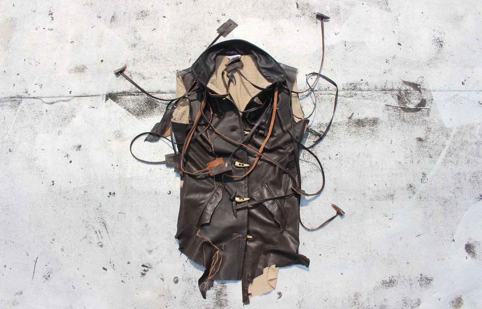 “Shaman” Leather Vest — original garment photograph