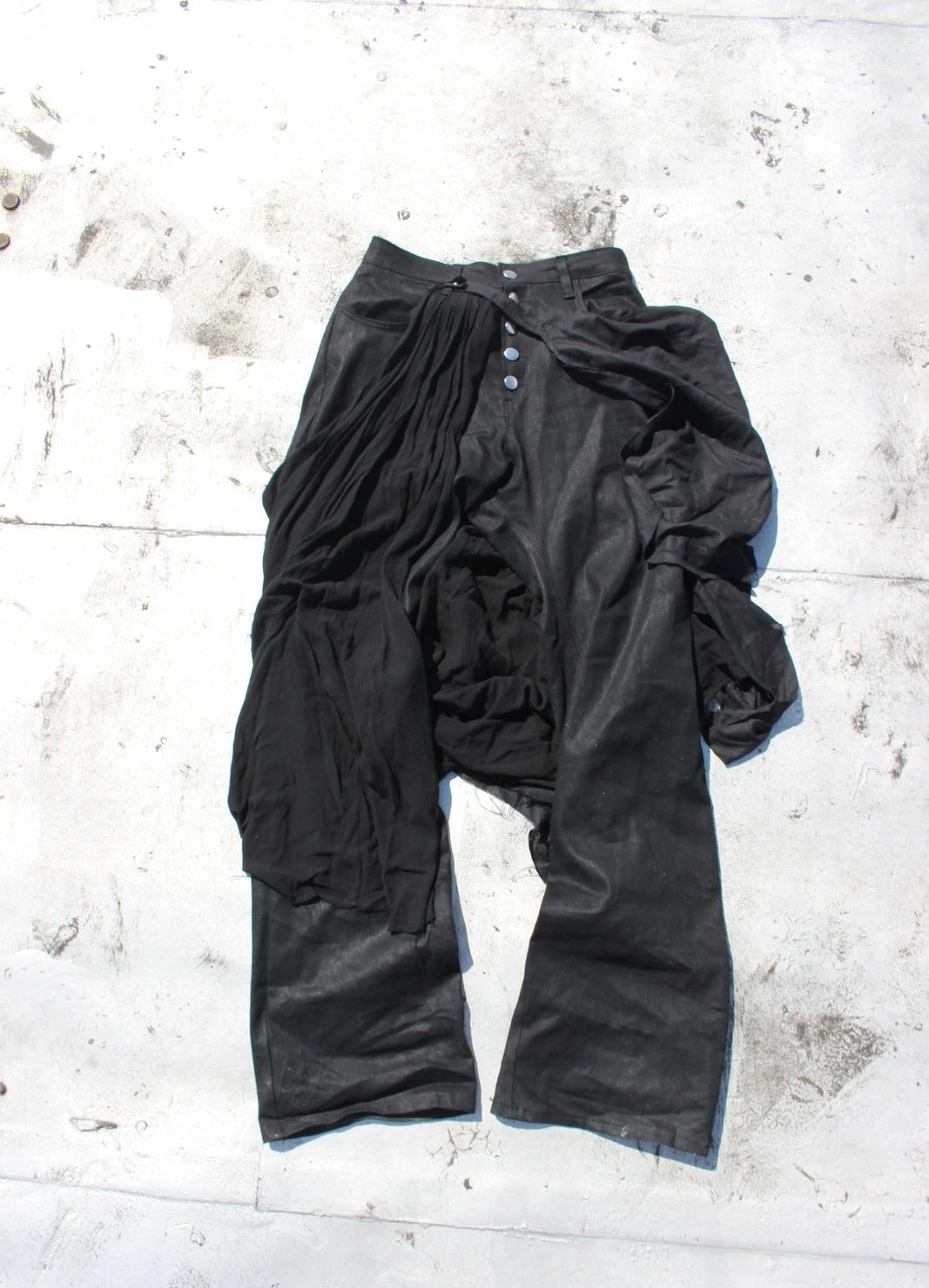 Black “Androgyny” Denim — original garment photograph