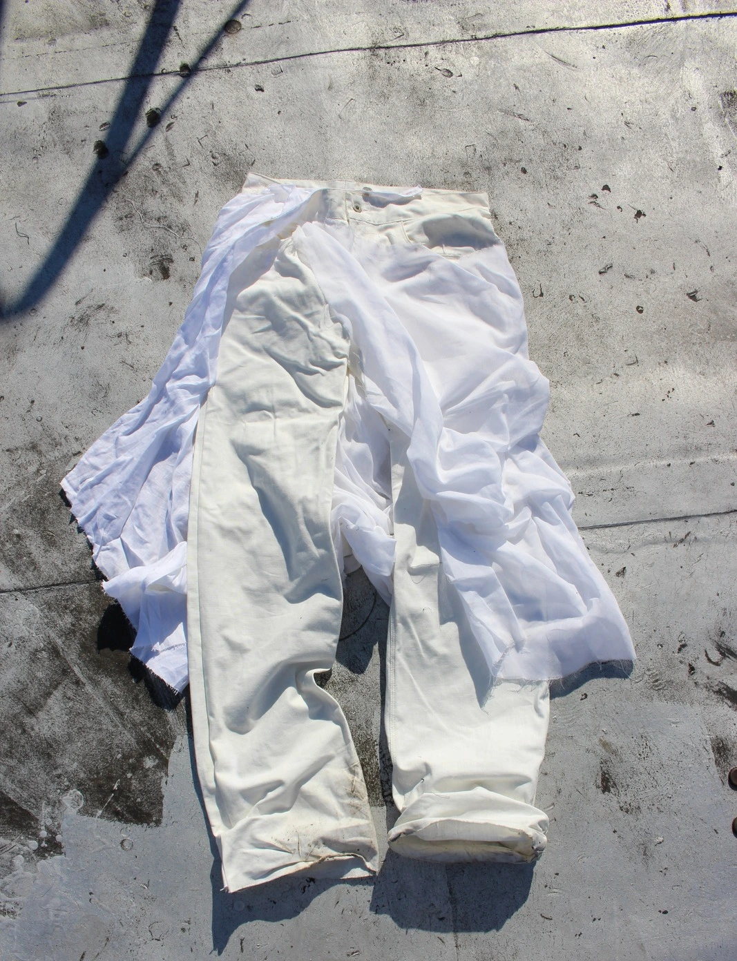 White “Androgyny” Denim — original garment photograph
