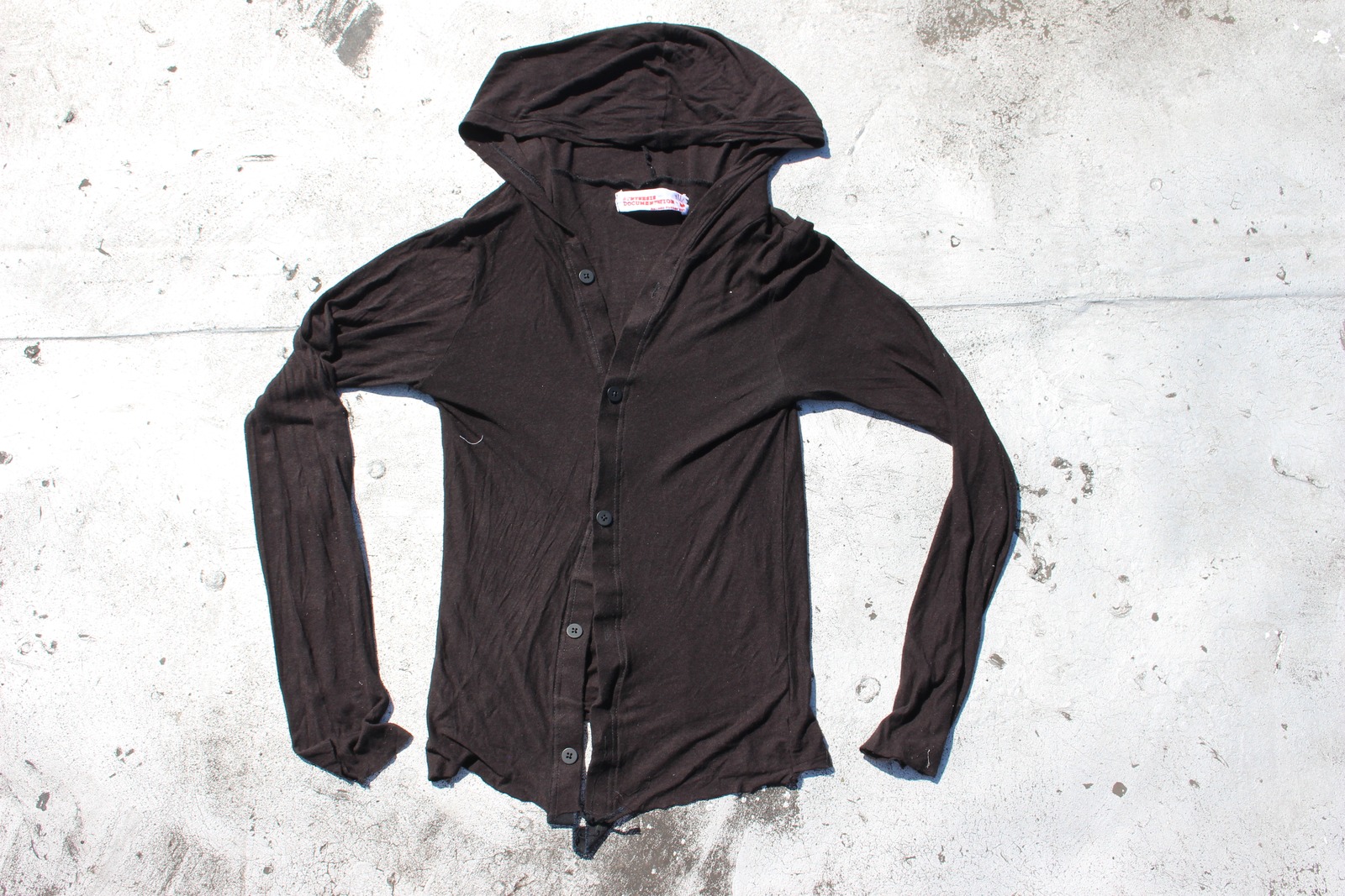 Button Up Jersey Hoodie — original garment photograph