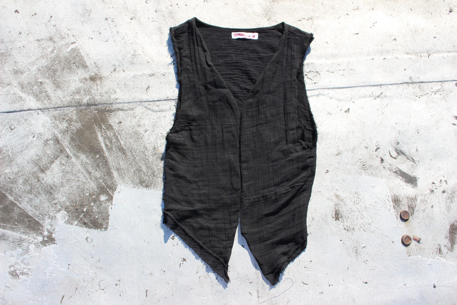 “Abandonment” Gauze Vest — original garment photograph